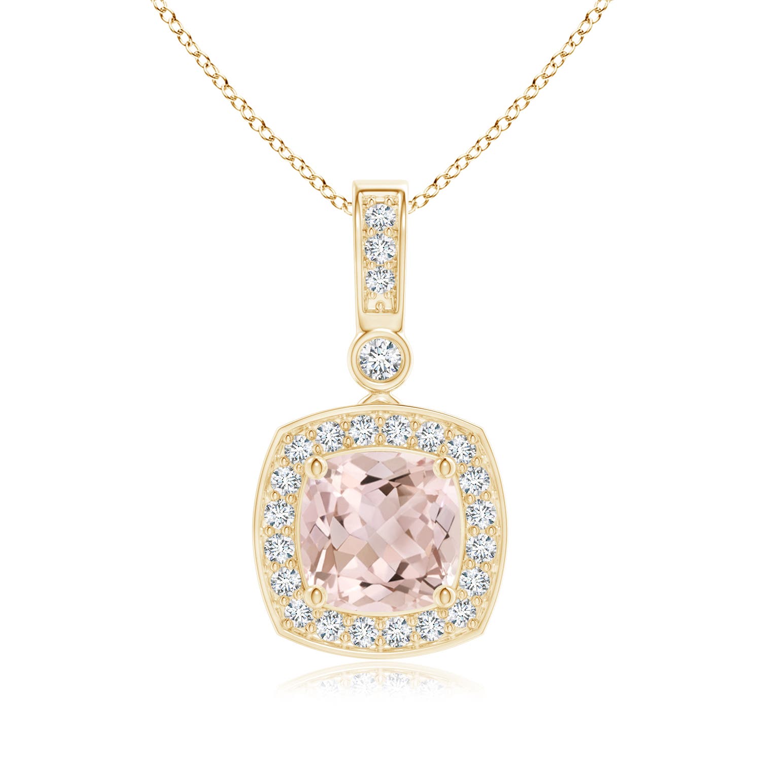 A - Morganite / 0.91 CT / 14 KT Yellow Gold