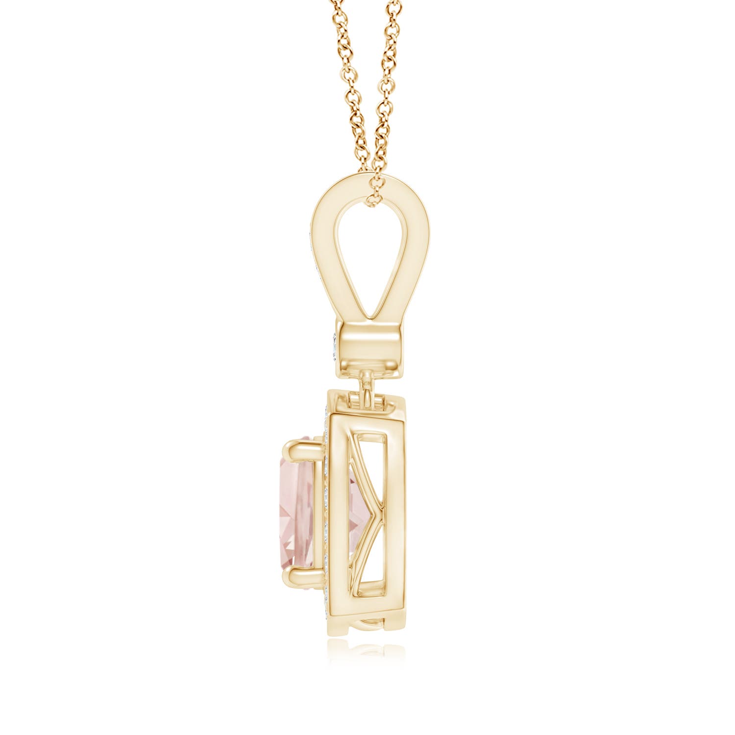 A - Morganite / 0.91 CT / 14 KT Yellow Gold