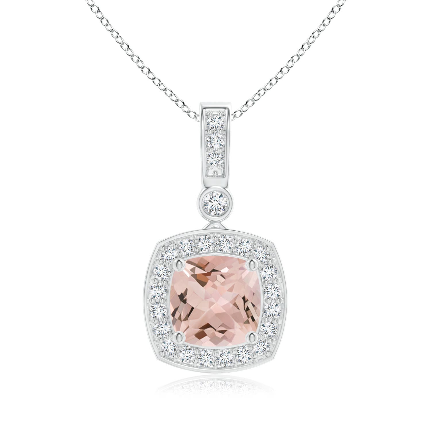 AA - Morganite / 0.91 CT / 14 KT White Gold