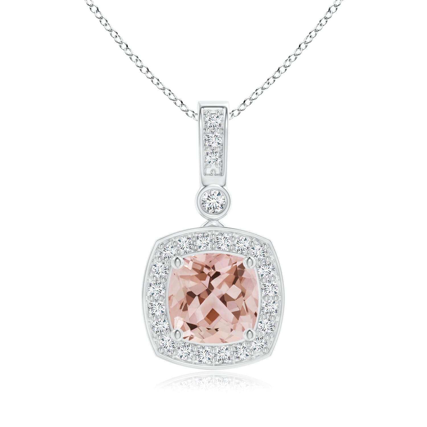 AAA - Morganite / 0.91 CT / 14 KT White Gold