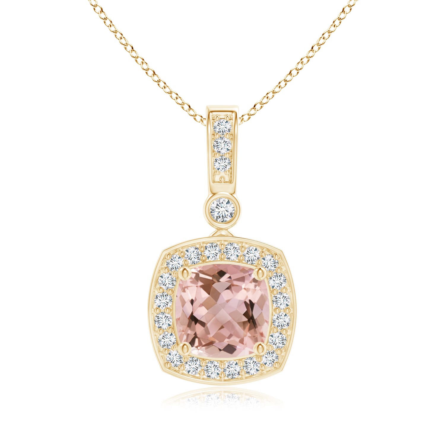 AAAA - Morganite / 0.91 CT / 14 KT Yellow Gold