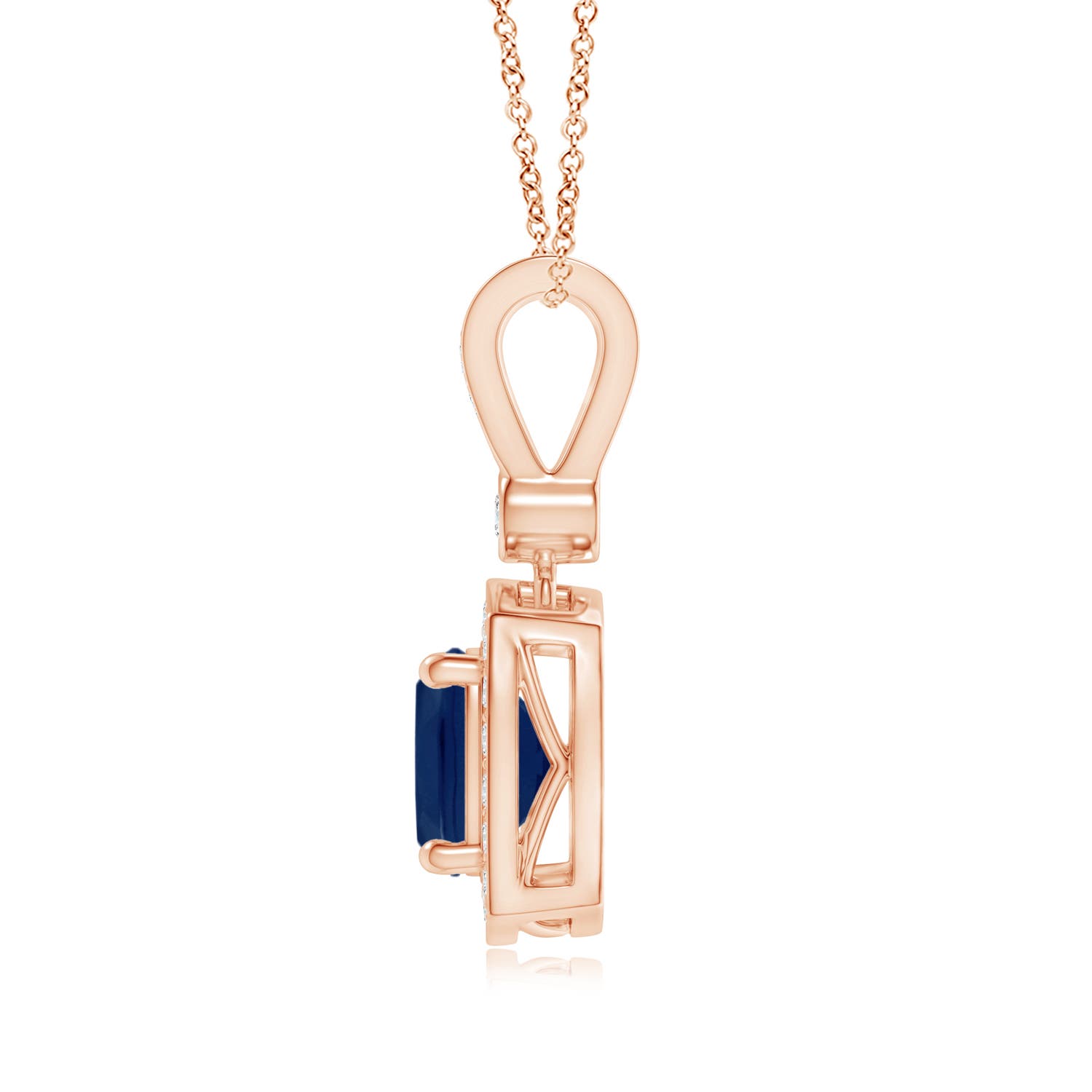 A - Blue Sapphire / 1.16 CT / 14 KT Rose Gold