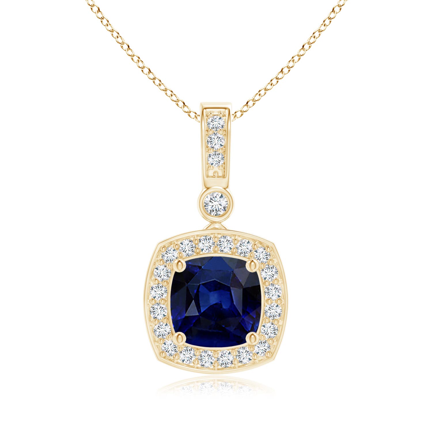 AAA - Blue Sapphire / 1.16 CT / 14 KT Yellow Gold