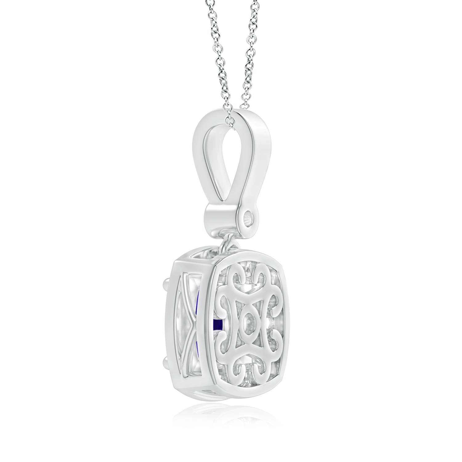 AAAA - Tanzanite / 1.21 CT / 14 KT White Gold