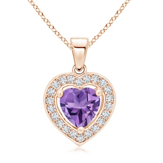 Heart AA Amethyst
