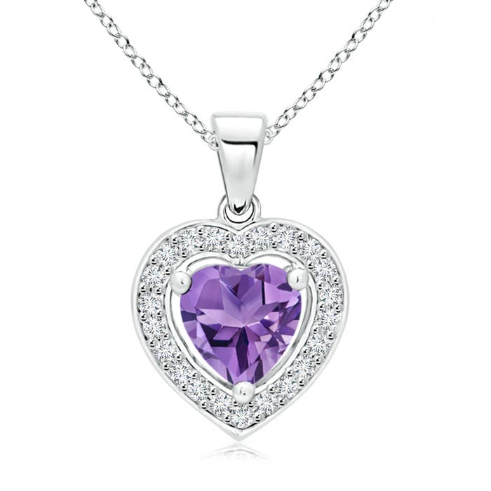 AA - Amethyst / 0.83 CT / 14 KT White Gold