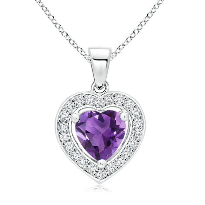 AAA - Amethyst / 0.83 CT / 14 KT White Gold