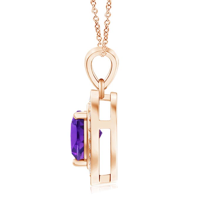 AAAA - Amethyst / 0.83 CT / 14 KT Rose Gold