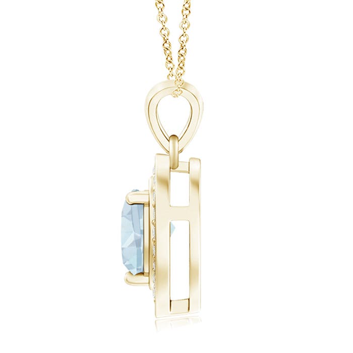 A - Aquamarine / 0.83 CT / 14 KT Yellow Gold