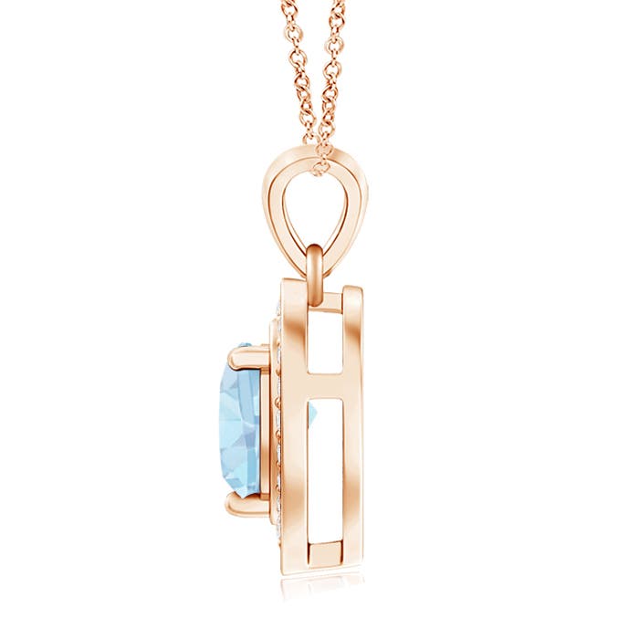 AA - Aquamarine / 0.83 CT / 14 KT Rose Gold