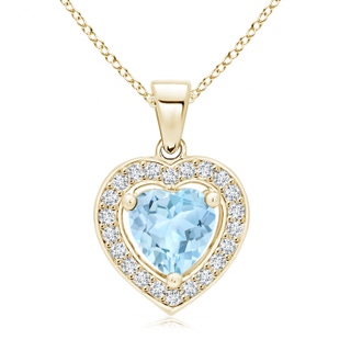 Heart AAA Aquamarine