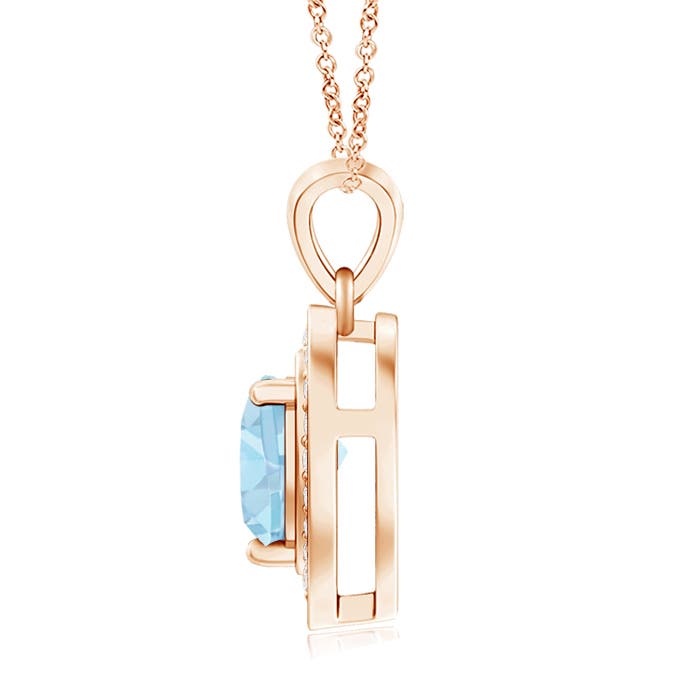 AAA - Aquamarine / 0.83 CT / 14 KT Rose Gold