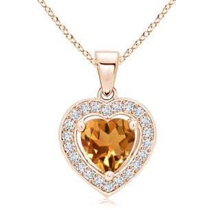 Heart AA Citrine