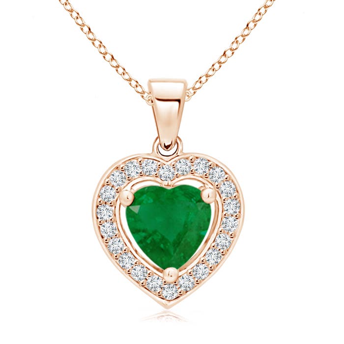 A - Emerald / 0.73 CT / 14 KT Rose Gold