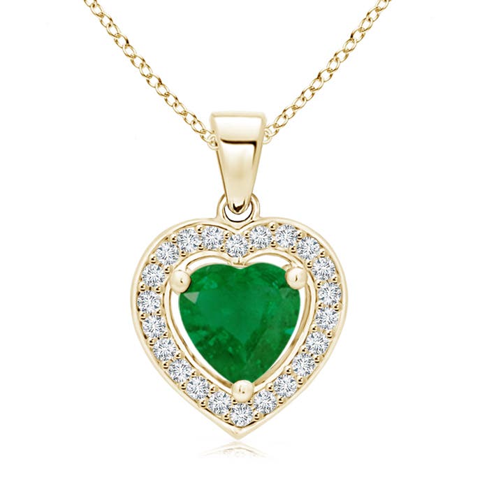 A - Emerald / 0.73 CT / 14 KT Yellow Gold