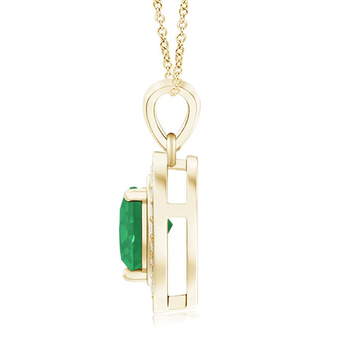 A - Emerald / 0.73 CT / 14 KT Yellow Gold