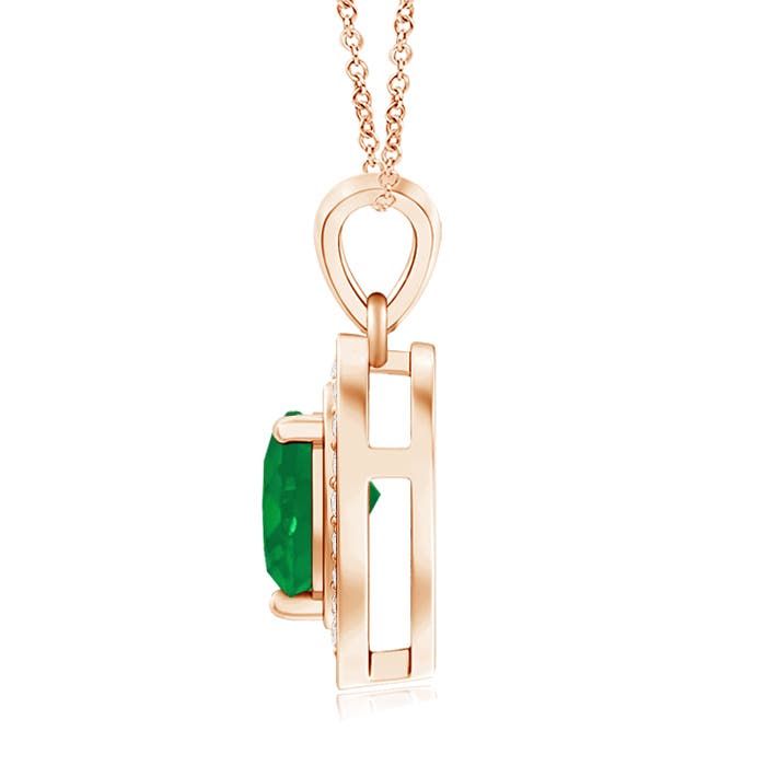 AA - Emerald / 0.73 CT / 14 KT Rose Gold