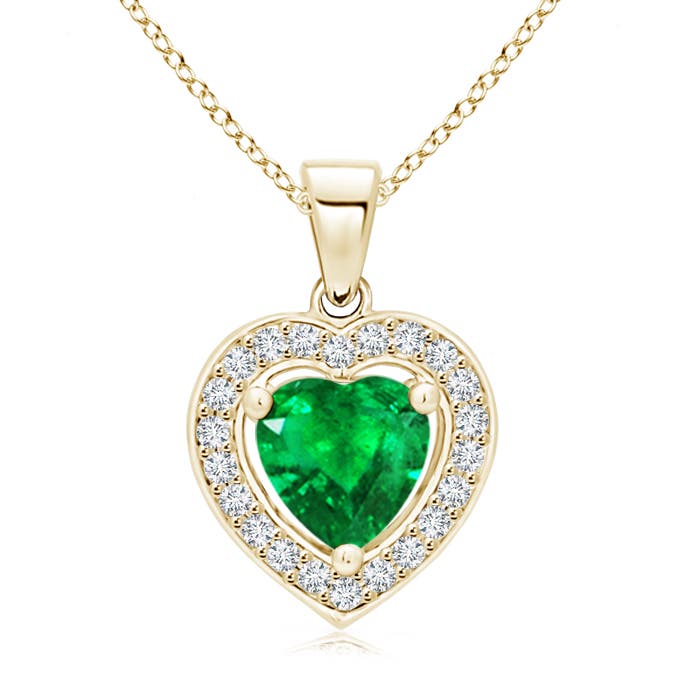 AAA - Emerald / 0.73 CT / 14 KT Yellow Gold