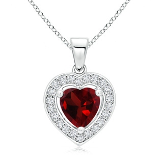 Heart AAA Garnet