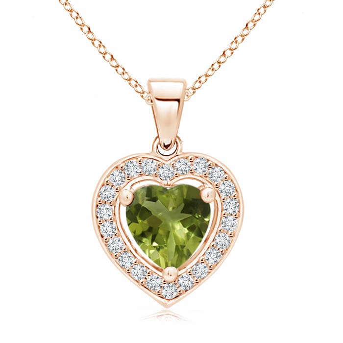 A - Peridot / 0.83 CT / 14 KT Rose Gold