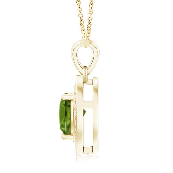 AAAA - Peridot / 0.83 CT / 14 KT Yellow Gold