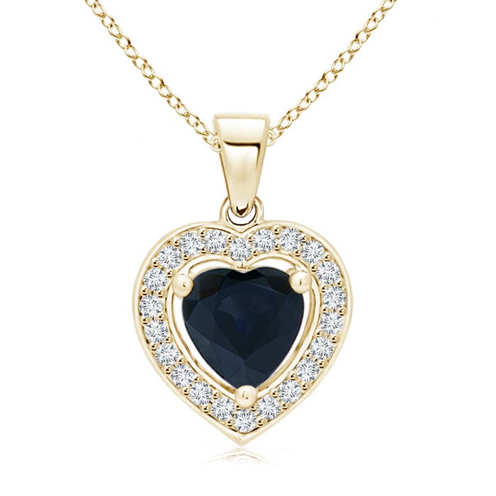 A - Blue Sapphire / 0.98 CT / 14 KT Yellow Gold