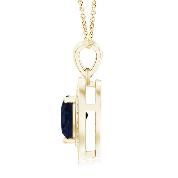 A - Blue Sapphire / 0.98 CT / 14 KT Yellow Gold