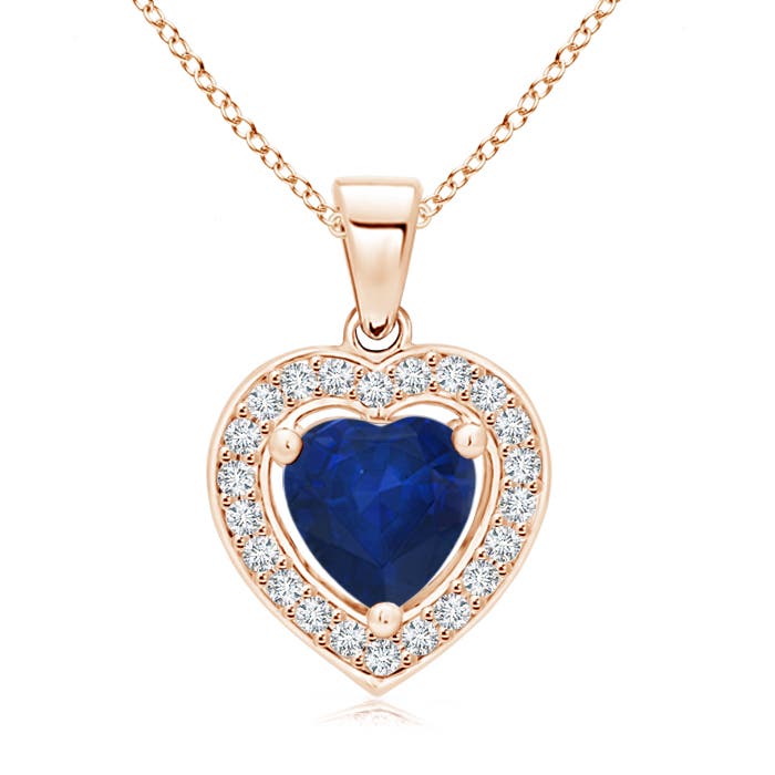 AA - Blue Sapphire / 0.98 CT / 14 KT Rose Gold