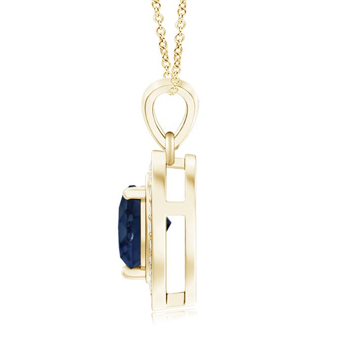 AA - Blue Sapphire / 0.98 CT / 14 KT Yellow Gold