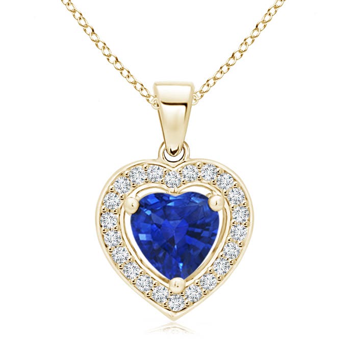 AAA - Blue Sapphire / 0.98 CT / 14 KT Yellow Gold