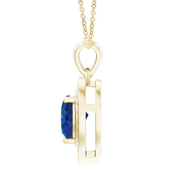 AAA - Blue Sapphire / 0.98 CT / 14 KT Yellow Gold