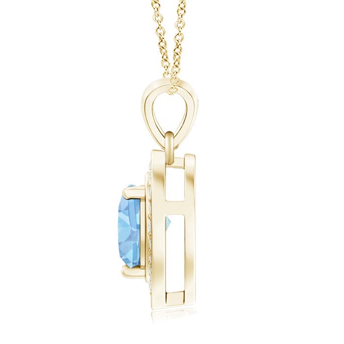 A - Swiss Blue Topaz / 1.05 CT / 14 KT Yellow Gold