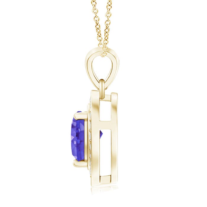 AAA - Tanzanite / 0.93 CT / 14 KT Yellow Gold