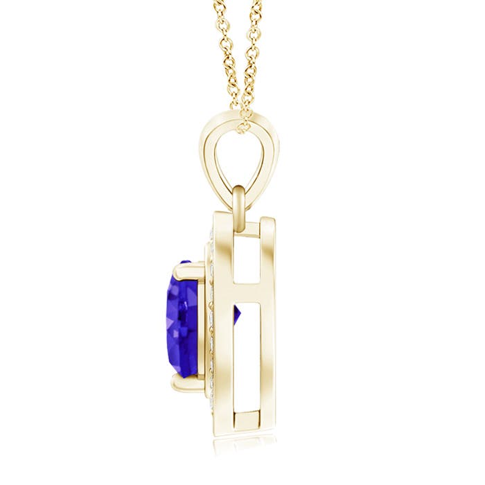 AAAA - Tanzanite / 0.93 CT / 14 KT Yellow Gold