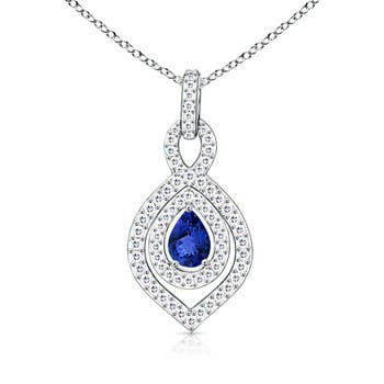 AAA - Tanzanite / 0.78 CT / 14 KT White Gold