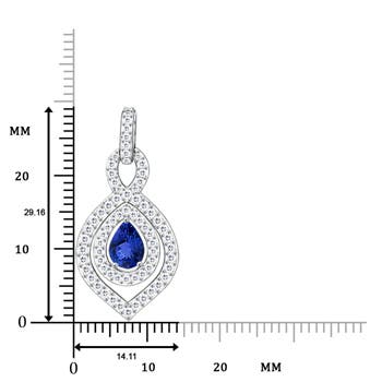 AAA - Tanzanite / 0.78 CT / 14 KT White Gold