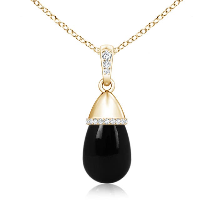 AAA - Black Onyx / 5.48 CT / 14 KT Yellow Gold