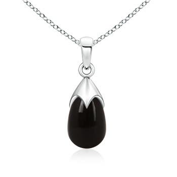 AAA - Black Onyx / 5.35 CT / 14 KT White Gold