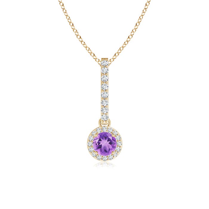 A - Amethyst / 0.37 CT / 14 KT Yellow Gold