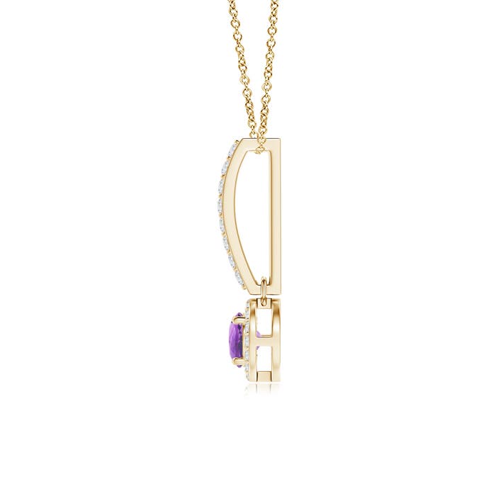 A - Amethyst / 0.37 CT / 14 KT Yellow Gold