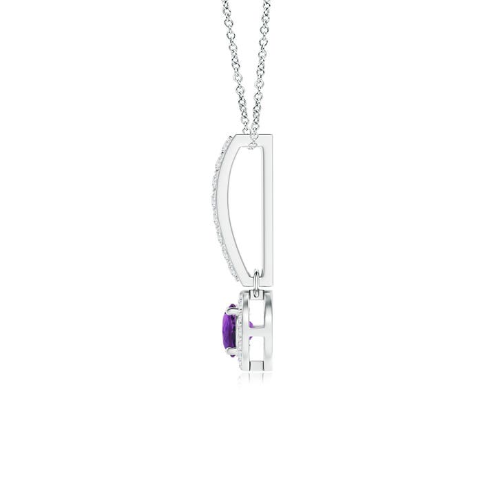 AAAA - Amethyst / 0.37 CT / 14 KT White Gold