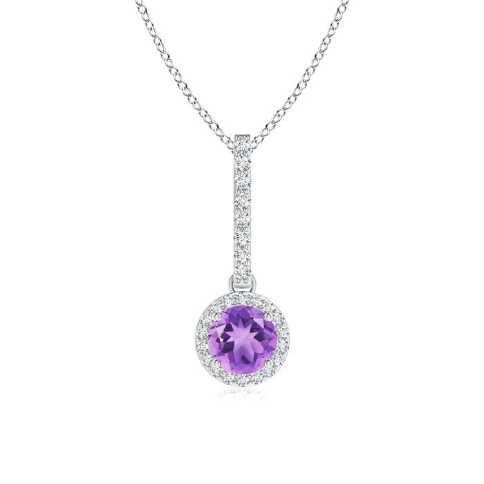 A - Amethyst / 0.6 CT / 14 KT White Gold