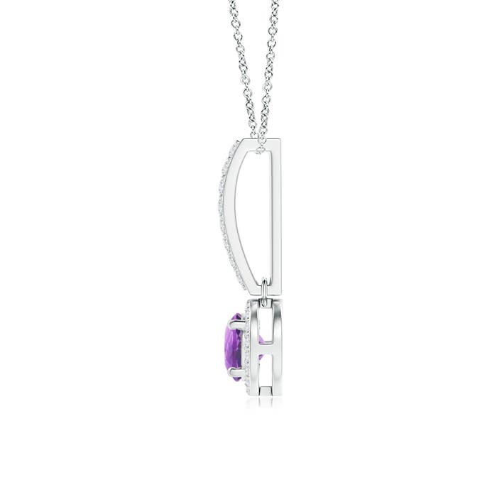 A - Amethyst / 0.6 CT / 14 KT White Gold