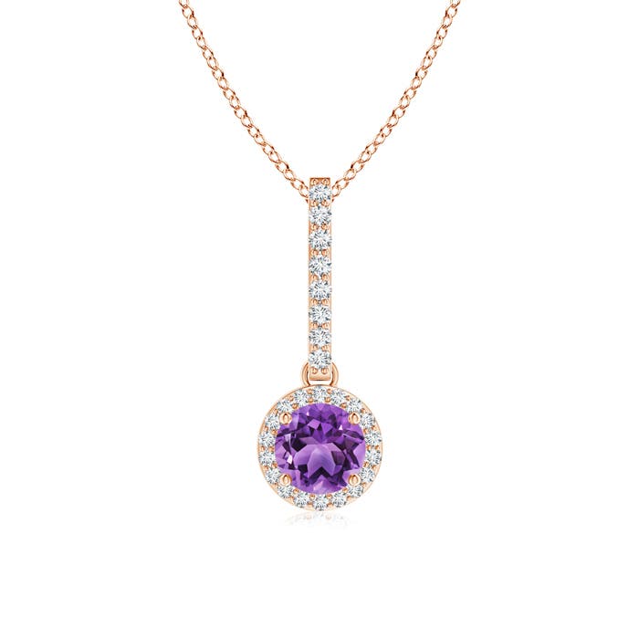 AA - Amethyst / 0.6 CT / 14 KT Rose Gold