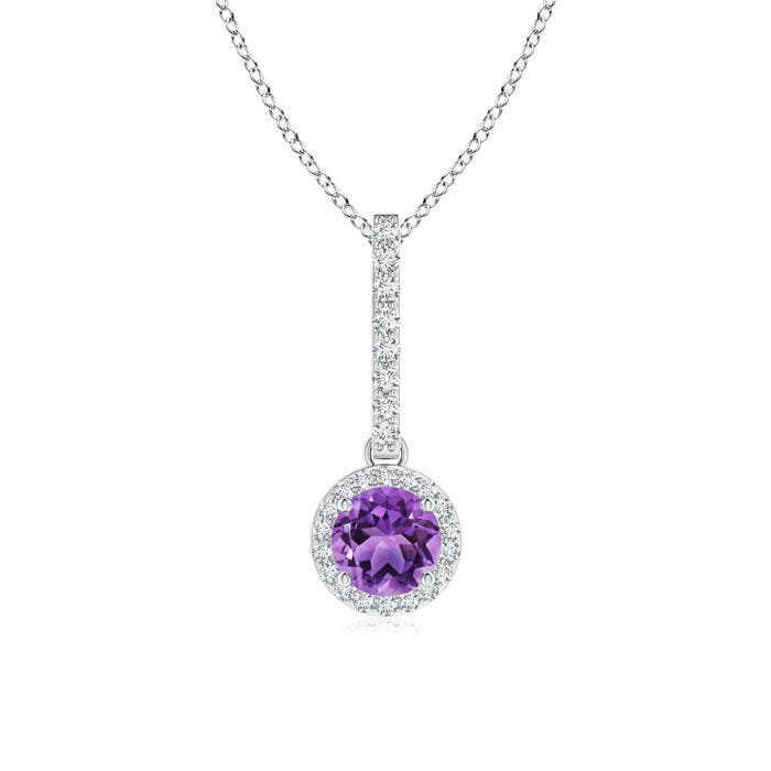 AA - Amethyst / 0.6 CT / 14 KT White Gold