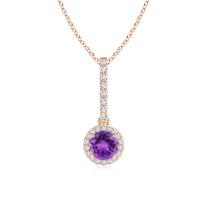 AAA - Amethyst / 0.6 CT / 14 KT Rose Gold
