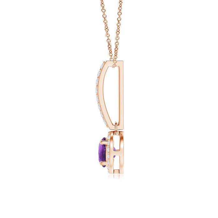 AAA - Amethyst / 0.6 CT / 14 KT Rose Gold