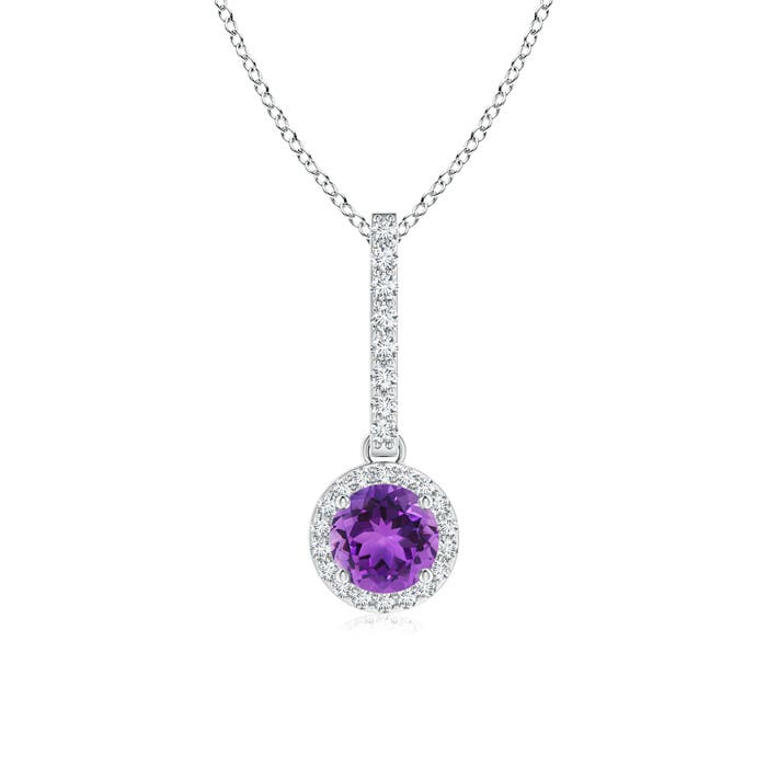 AAA - Amethyst / 0.6 CT / 14 KT White Gold