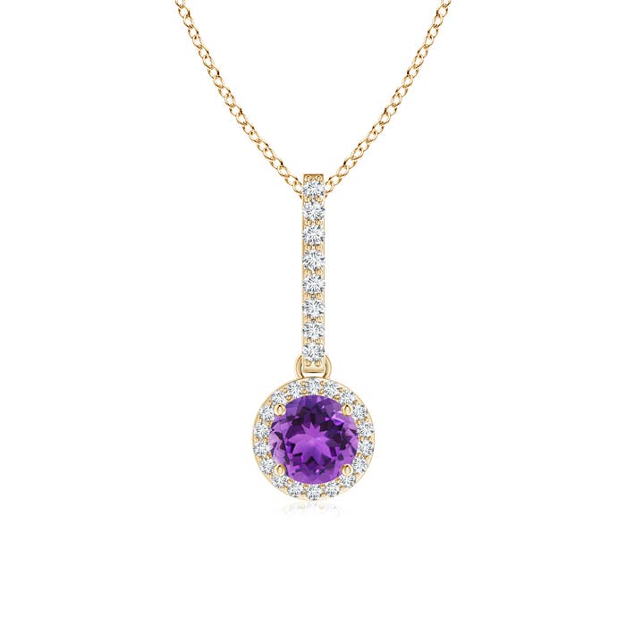 AAA - Amethyst / 0.6 CT / 14 KT Yellow Gold