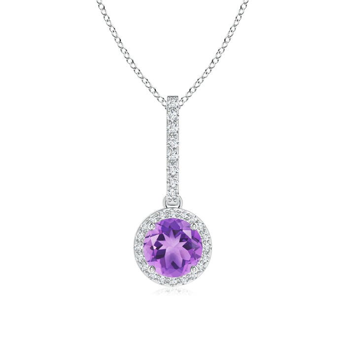 A - Amethyst / 0.98 CT / 14 KT White Gold